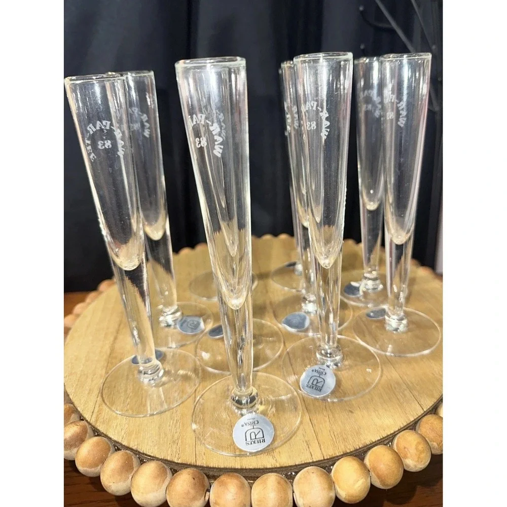 Elegant Hand Blown Shot Glasses (Made In Mexico) Original Label
